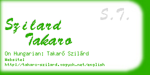 szilard takaro business card